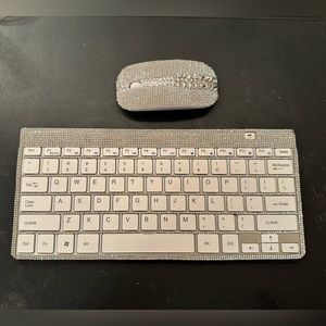 Rhinestone Bluetooth Mouse and Keyboard